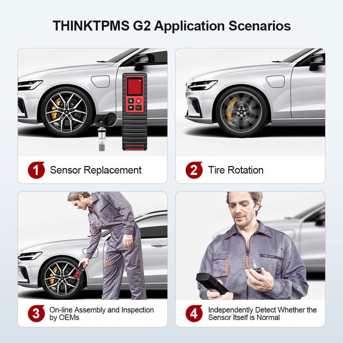 THINKTPMS G2 - TPMS Relearn Tire Reset Tool, TPMS Tire Pressure Detector Diagnosis/Activate/Relearn/Reset/Program TPMS Sensors