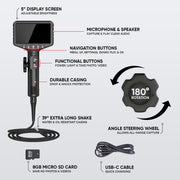 Thinkcar ES401 Automotive Inspection Camera - HD Digital Endoscope with LED Light