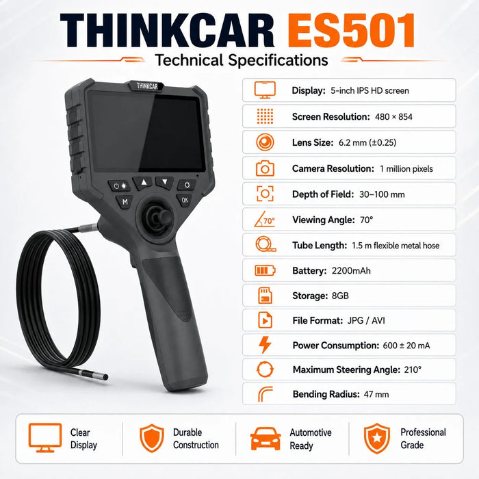 Thinkcar ES501 Professional Automotive Video Inspection Endoscope Camera