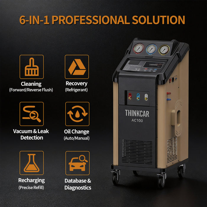Thinkcar AC100 V3.0 Automatic A/C Refrigerant Recovery & Recharge Machine