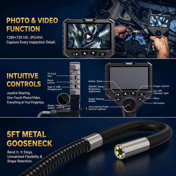 Thinkcar ES501 Professional Automotive Video Inspection Endoscope Camera