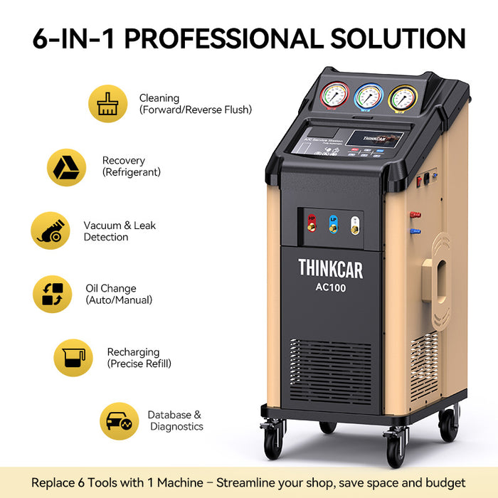 Thinkcar AC100 V3.0 Automatic A/C Refrigerant Recovery & Recharge Machine