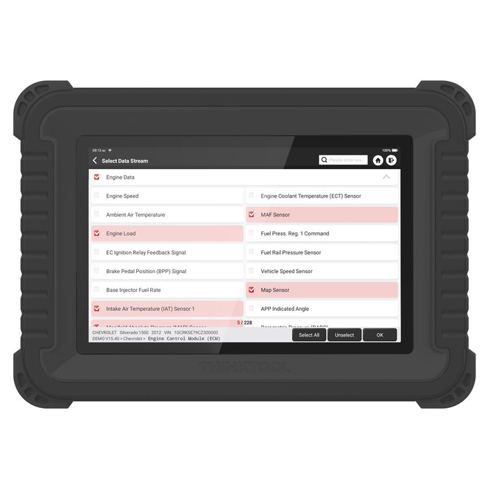 Tableta lectora de códigos de automóvil con escáner OBD2 de 8 pulgadas con 28 funciones de mantenimiento Herramienta de prueba de diagnóstico profesional - PLATINUM S8