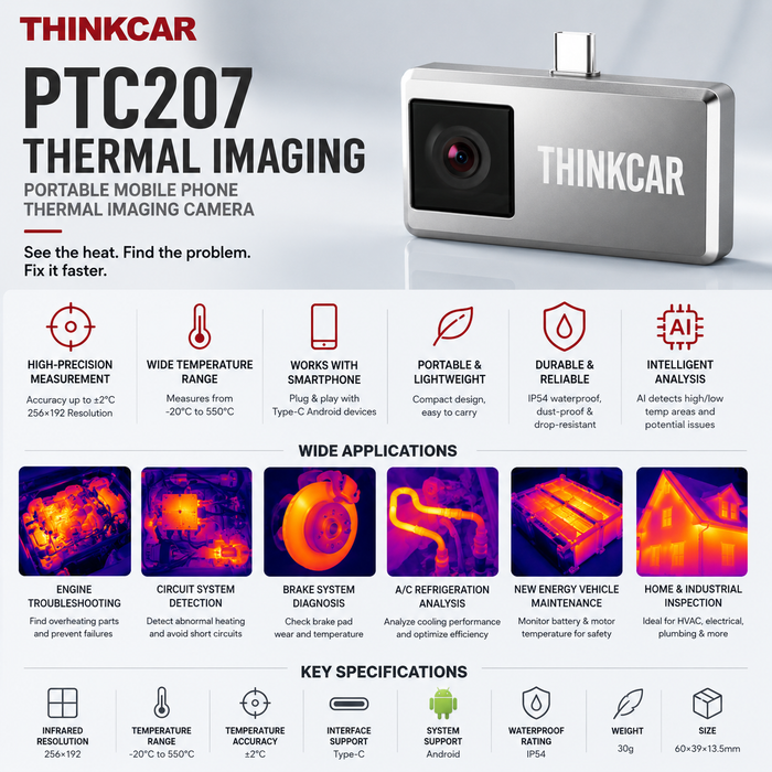 Thinkcar PTC207 - Thermal Imager Automotive Diagnostic Tool