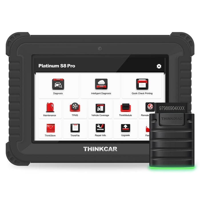 PLATINUM S8 PRO - Escáner de diagnóstico automotriz OBD2 inalámbrico profesional con pantalla táctil de 8" para mantenimiento de automóviles