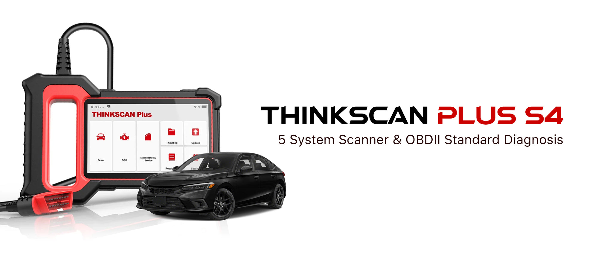 Thinkcar Thinkscan S5 Obd2 Scanner ABS/SRS/Engine/TCM System Diagnoses Code  Reader & Scan Tools Car Diagnostic Tools Lifetime Update 
