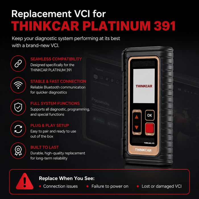 Thinkcar Replacement VCI for PLATINUM 391 Diagnostic Scanner - THINKLINK Lite Vehicle Communication Interface