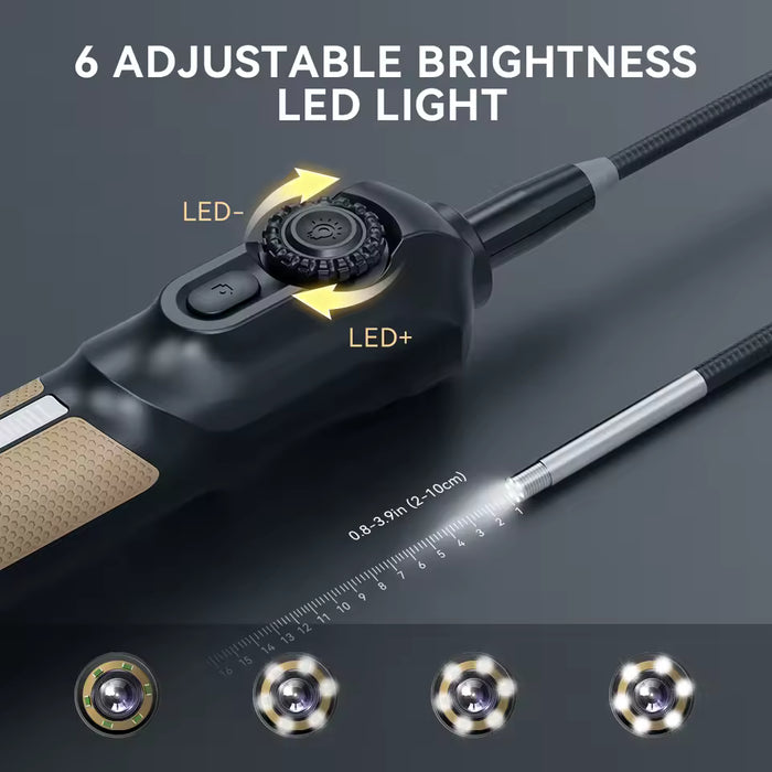 Thinkcar ES102 USB Endoscope - 5.5mm HD Automotive Inspection Camera with 6 LED Lights & 35" Flexible Probe