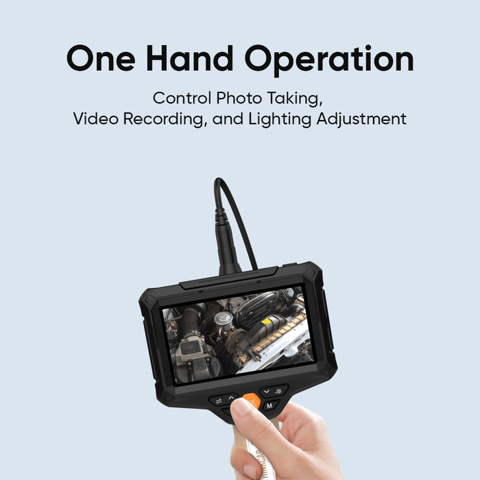 Thinkcar TES205 Professional Video Endoscope - 5.5mm HD Inspection Camera with 5" Display & 6 LED Lights