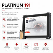 Thinkcar Platinum 191 8-Inch Professional Diagnostic Scanner - Full System OBD2 Scan Tool with Active Test Functions