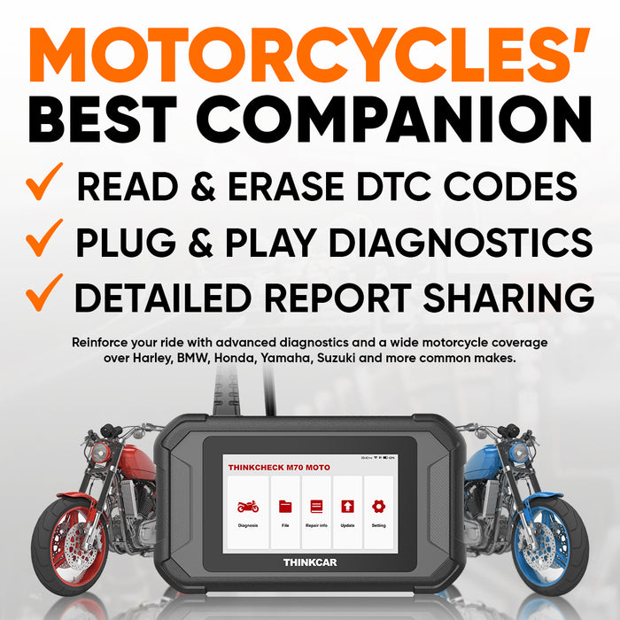 THINKCHECK M70 MOTO - Herramienta de diagnóstico de motocicletas Plug &amp; Play