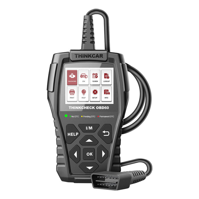 THINKCHECK OBD60 - Escáner OBD2 para herramienta de escáner de coche, lector de código de motor, prueba de luz y smog, equipo de diagnóstico de vehículo