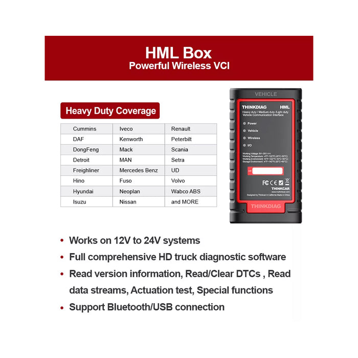 Replacement VCI for PLATINUM HD Heavy Duty Diagnostic Scanner