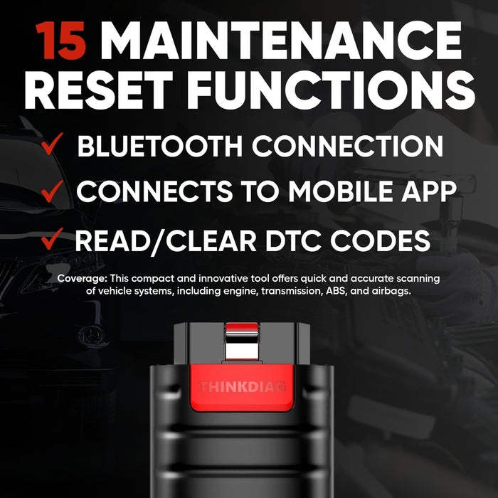 Thinkcar Thinkdiag OBD2 Bluetooth Dongle Full Systems Scanner With Bi Directional Ecu Coding 16 Special Functions And Resets Thinkdiag Thinkcar Thinkdiag OBD2 Bluetooth Dongle Full Systems Scanner With Bi Directional Ecu Coding 16 Special Functions And Resets Thinkdiag