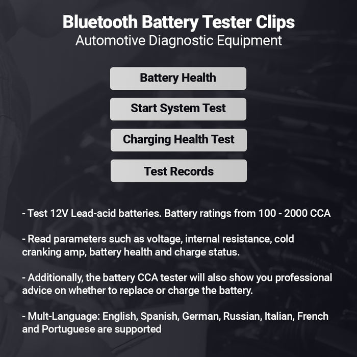 THINKEASY V2 - Car Battery Tester with Bluetooth Diagnostic