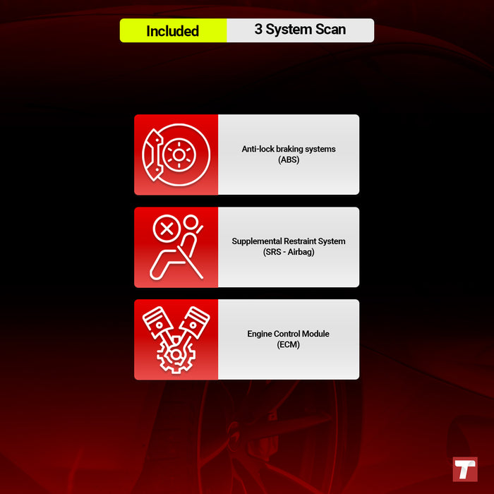 Thinkcar THINKSCAN PLUS S2 5-Inch OBD2 Car Diagnostic Scanner with 3 System Reset Functions Check Engine/ABS/SRS Code Readers Diagnostic Tool