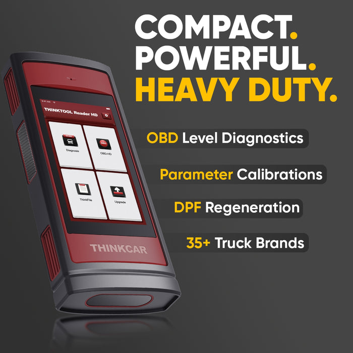 Escáner OBD2 profesional de 5 pulgadas para vehículos comerciales pesados ​​Equipo de diagnóstico automotriz - THINKTOOL READER HD