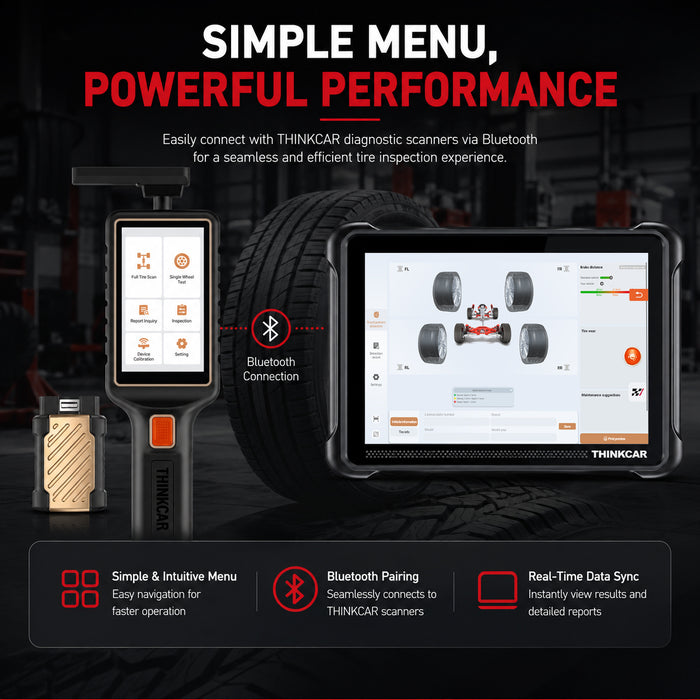 Thinkcar THT118 Digital Tire Tread Depth Gauge – Professional Tire Wear & Tread Inspection Tool