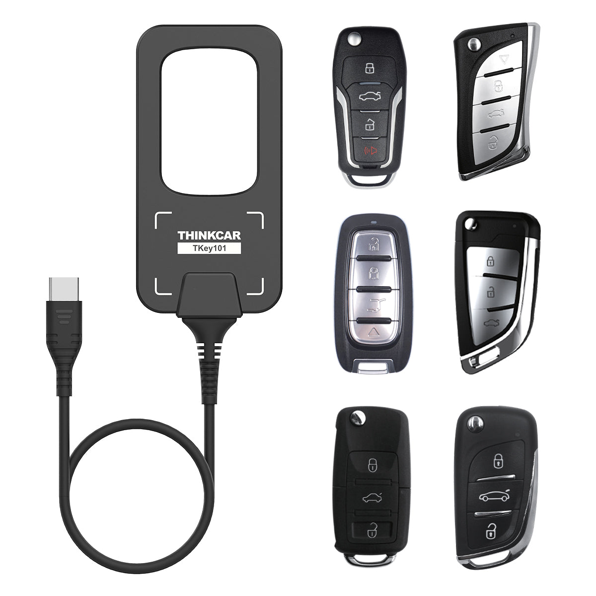 THINKCAR®TKEY 101 Universal Smart Car Key Programmer Equipment with 6 Unit Remote Keys