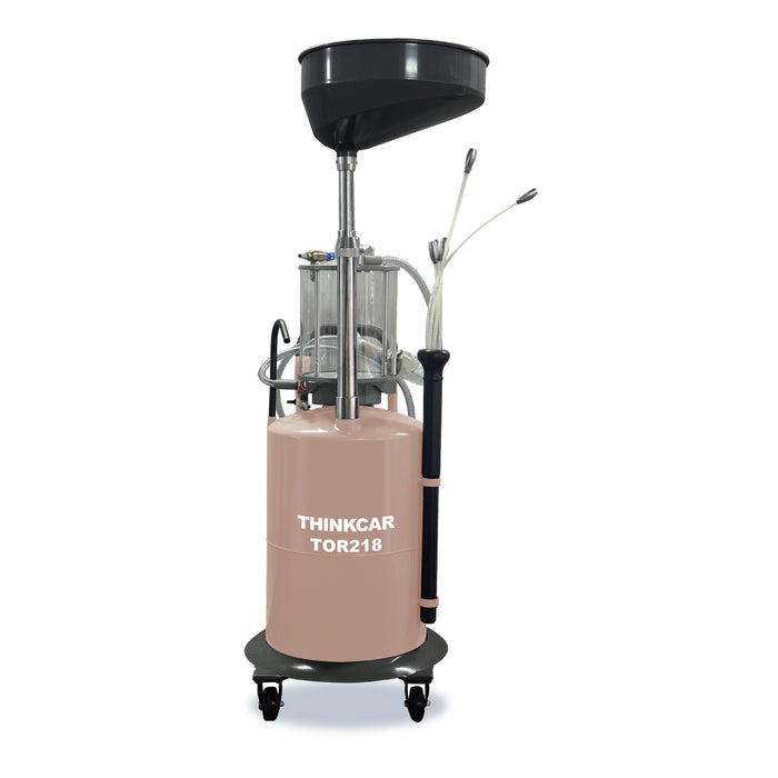 Thinkcar TOR218 Waste Oil Recovery Machine - Pneumatic Oil Drain & Extractor, 70L Tank