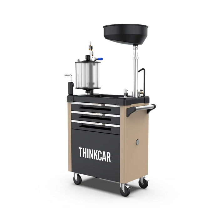 Thinkcar TOR618 Multi-Functional Waste Oil Recovery Trolley - Pneumatic Oil Extractor with 61-Piece Wrench Set