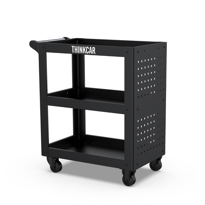 Thinkcar TPC300 Three-Tier Parts Cart - Heavy-Duty Steel Mobile Tool & Shop Utility Cart