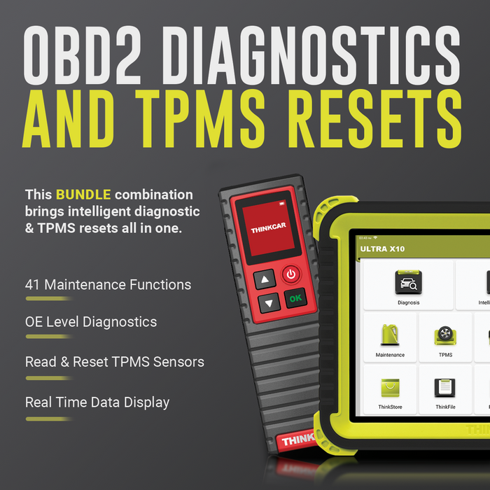 OBD2 Scanner with TPMS Reset Tool for Vehicle Diagnostic - ULTRA X10 + TPMS G2 BUNDLE
