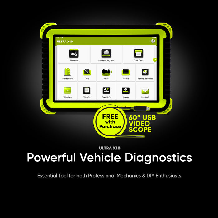 Advanced Vehicle Diagnostic Tool - ULTRA X10 + Free USB Video Scope Included