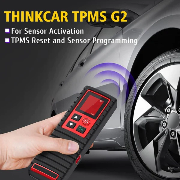 THINKTPMS G2 - Herramienta de reinicio de neumáticos para reaprender TPMS, diagnóstico/activación/reaprendizaje/reinicio/programación de sensores TPMS del detector de presión de neumáticos TPMS 