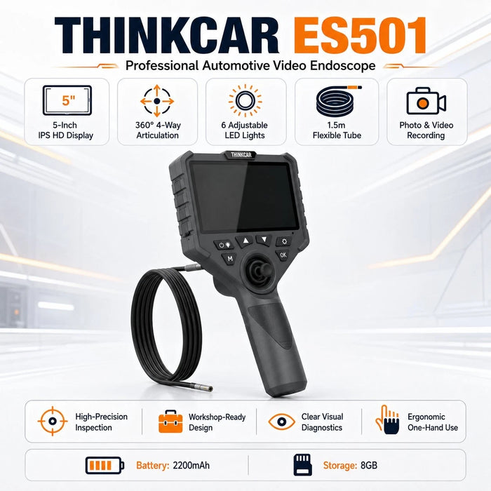 Thinkcar ES501 Professional Automotive Video Inspection Endoscope Camera