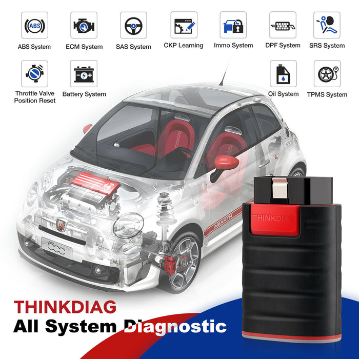 THINKDIAG - OBD2 Scanner Bluetooth, All System Bidirectional Scan Tool OE Level Diagnostic Tools