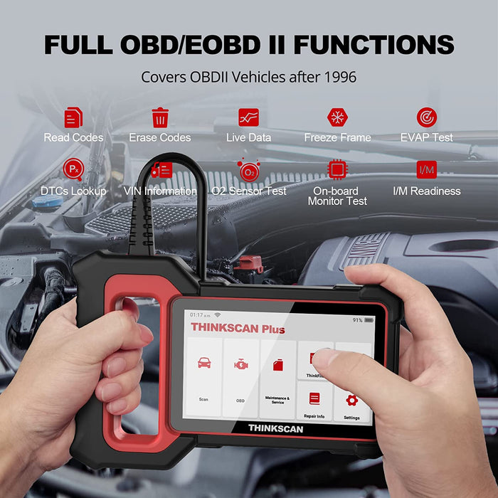 THINKSCAN PLUS S7 - OBD2 Scanner ABS/SRS/Engine/Transmission/BCM/AC/IC Reset Code Readers & Scan Tools