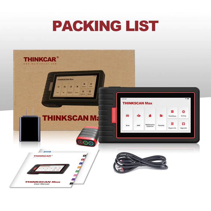 THINKSCAN MAX - Car Diagnostic Scan Tool for All Vehicles All System OBD2 Scanner with 28 Maintenance Functions