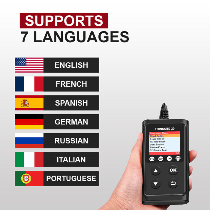 THINKOBD 20 - Automotive Code Reader, OBD2 Scanner, Check Engine