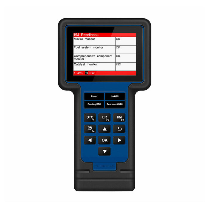 Lector de códigos de automóvil con escáner TPMS OBD2 de 3,5 pulgadas para aceite, frenos y herramienta de diagnóstico de vehículos (azul) - THINKSCAN 601