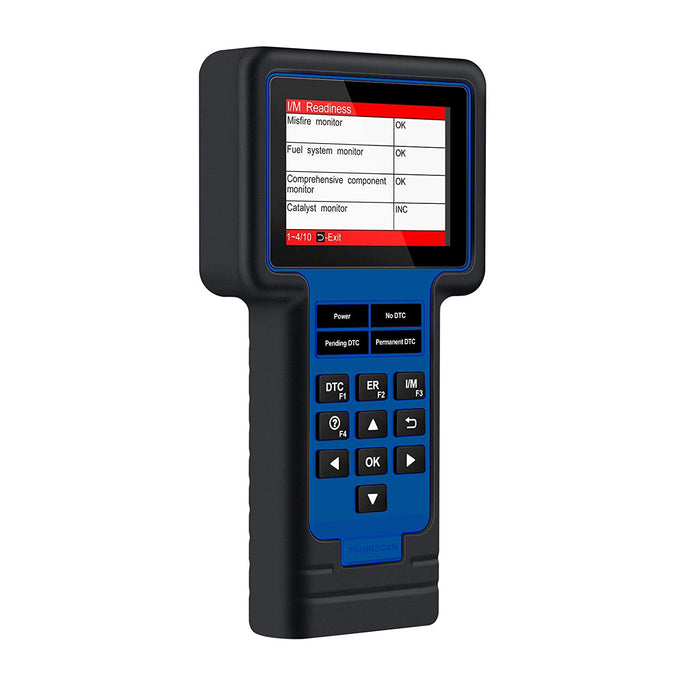 Lector de códigos de automóvil con escáner TPMS OBD2 de 3,5 pulgadas para aceite, frenos y herramienta de diagnóstico de vehículos (azul) - THINKSCAN 601