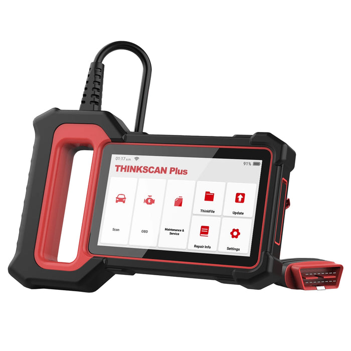 THINKSCAN PLUS S4 - 5" Touchscreen OBD2 Car Diagnostic Scanner Tool with 5 Systems Reset Functions