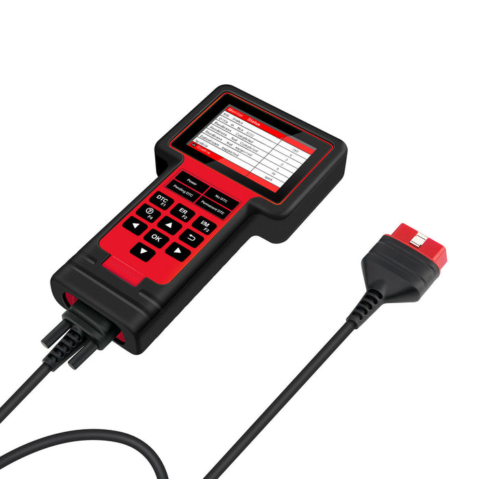 Lector de códigos de automóvil con escáner OBD2 de 3,5 pulgadas para aceite, herramienta de diagnóstico de vehículos con frenos (rojo) - THINKSCAN 609